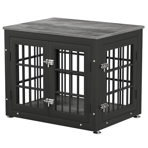 Natural and White Extra Large Wooden Dog Crate Furniture N643