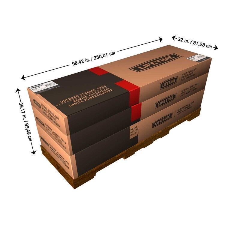 15 ft. W x 8 ft. D Plastic Storage Shed E850651