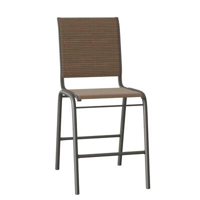 Textured Black Stacking Patio Dining Side Chair Y18529