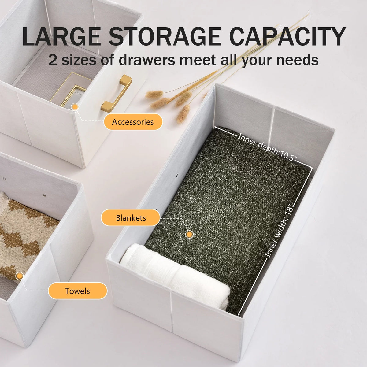 6 Drawer Fabric Dresser P2262