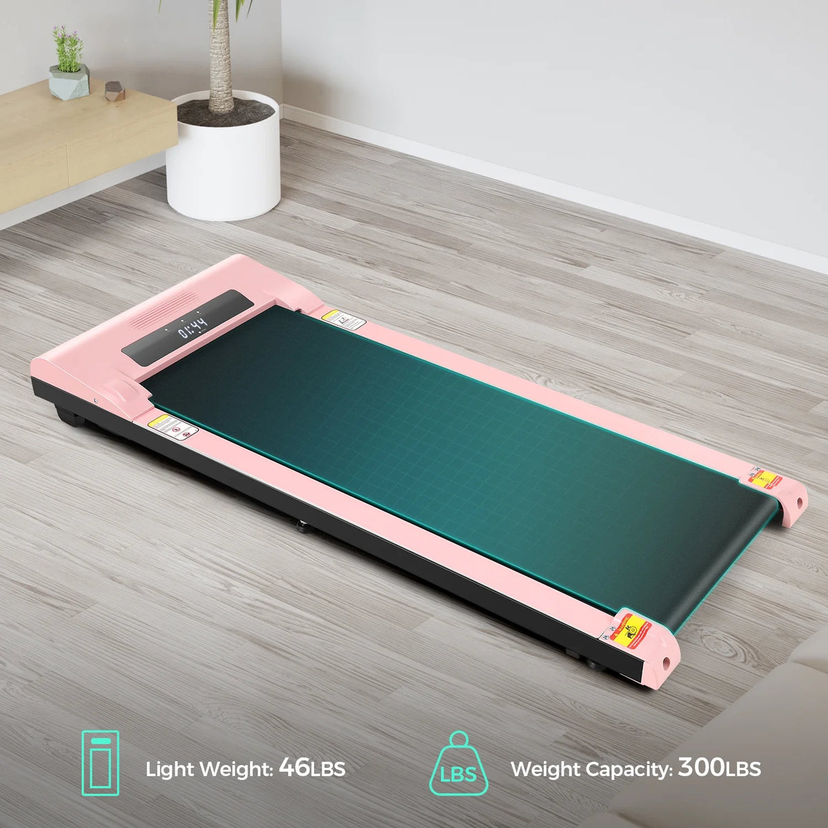 Pink Walking Pad Under Desk Treadmill P5562