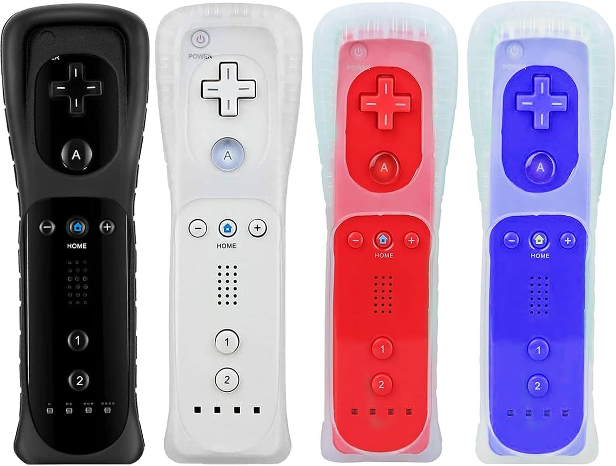 Light Blue Wii Remote Controller 2 Pack with Silicone Case and Wrist Strap Z2043