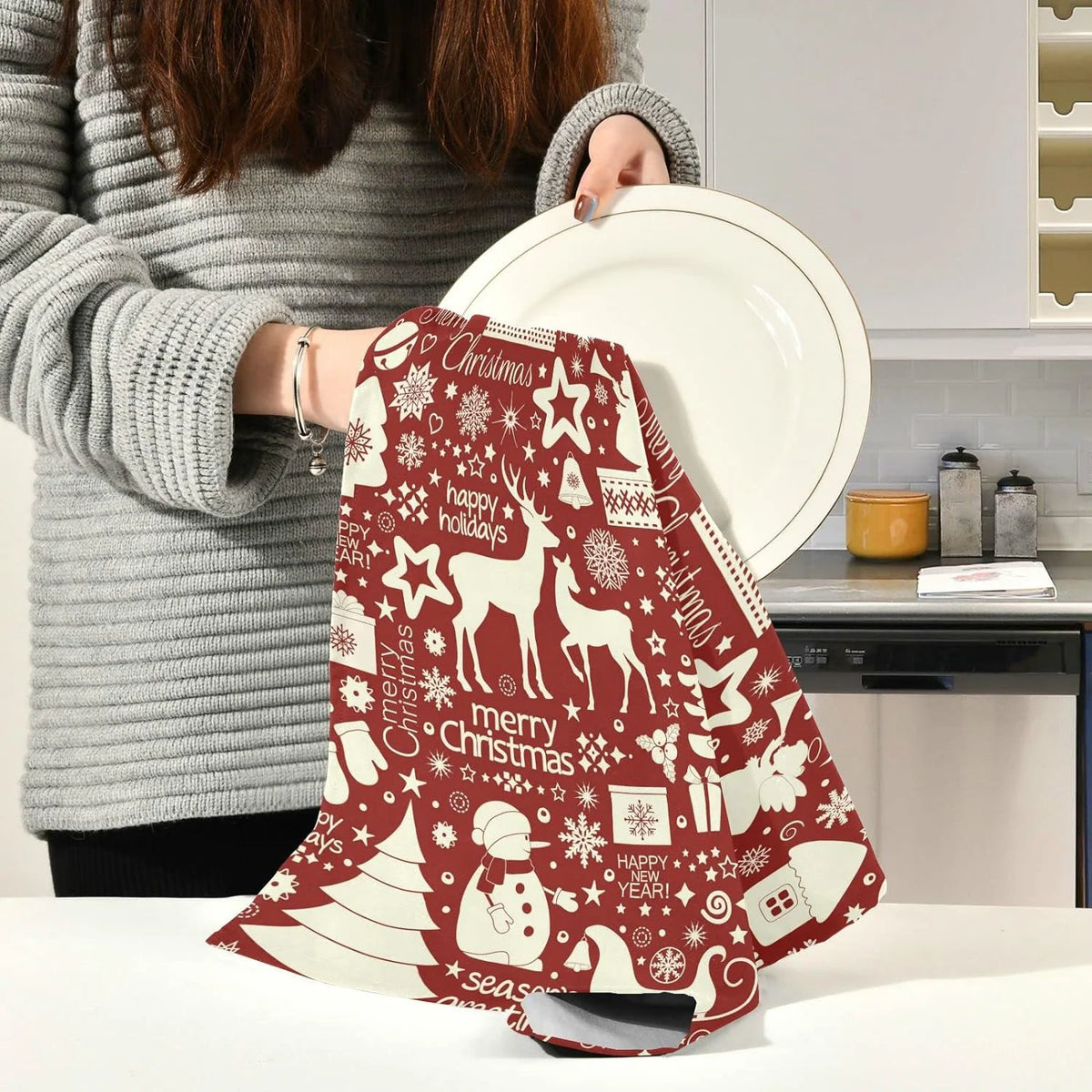6Pcs Kitchen Dish Towel Set Q726828