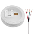 22/4 Stranded CL3 Rated Oxygen-Free Copper Alarm Wire 500 Foot Coilpack White D51691