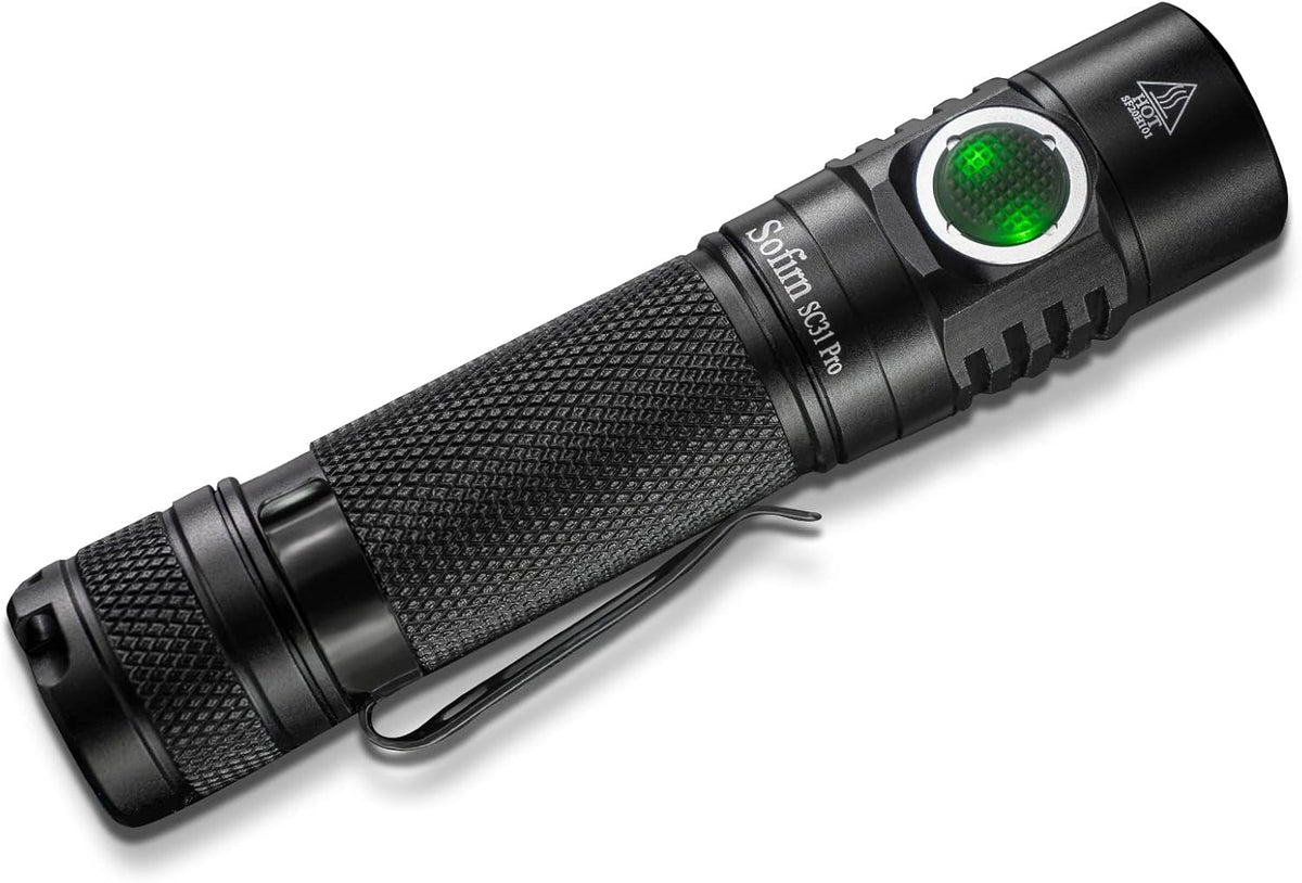 Rechargeable Flashlight 2000 Lumens with Diffuser, Magnetic Tail Cap U9008