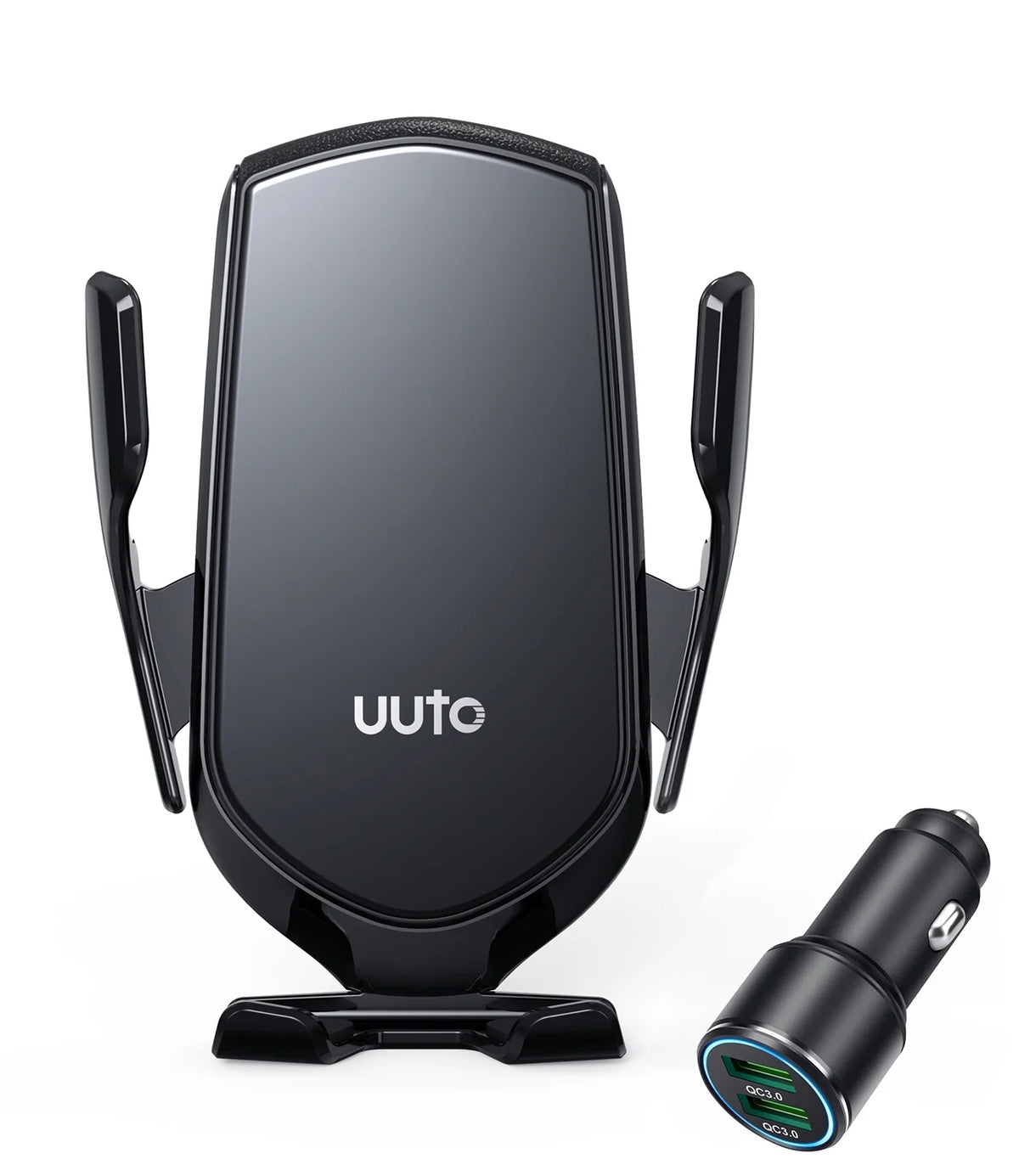 Wireless Car Charger Mount, 15W Auto Clamping Car Phone Charging Air Vent Holder with QC 3.0 Car Charger S7679