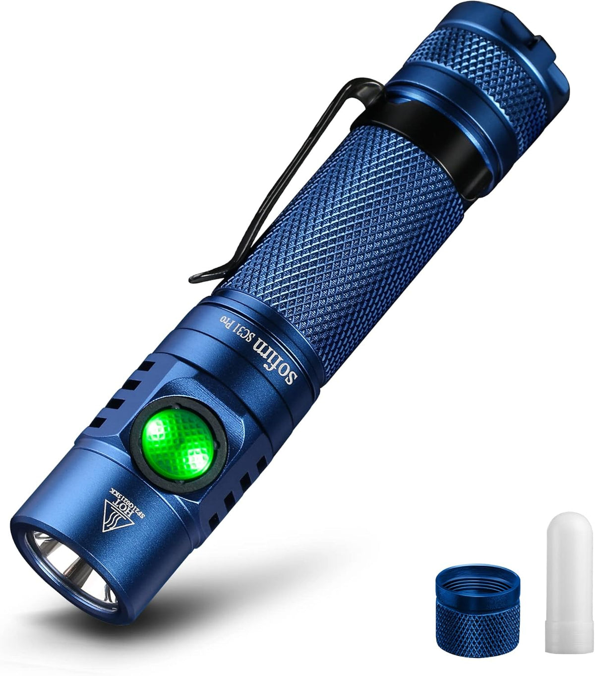 Rechargeable Flashlight 2000 Lumens with Diffuser, Magnetic Tail Cap U9008