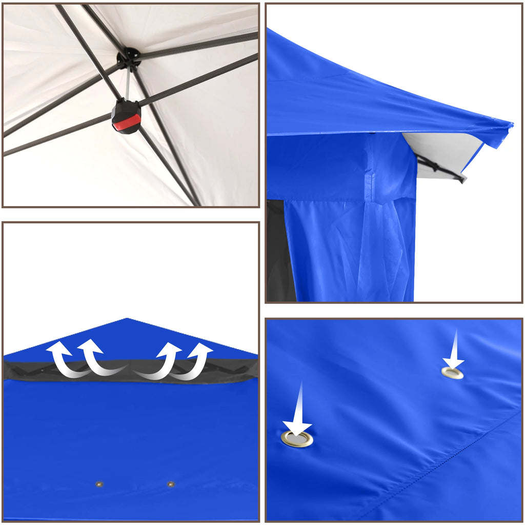 13'x13' Pop up Gazebo Canopy with Mosquito Netting S852683