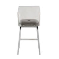 Grey Velvet Swivel Bar Stool Z933