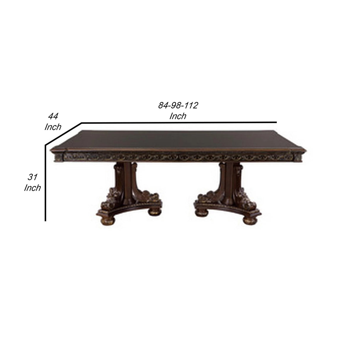 Brown Extendable Dining Table Y645
