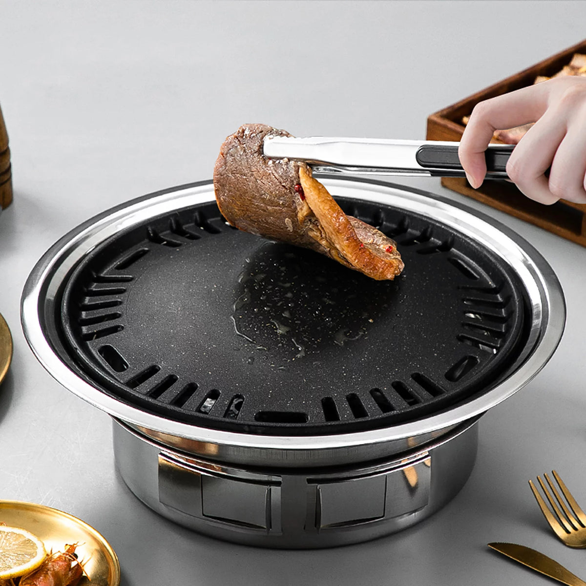 Portable Stainless Steel Charcoal Grill S3684