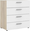 4 Drawer White High Gloss Dresser Q80154