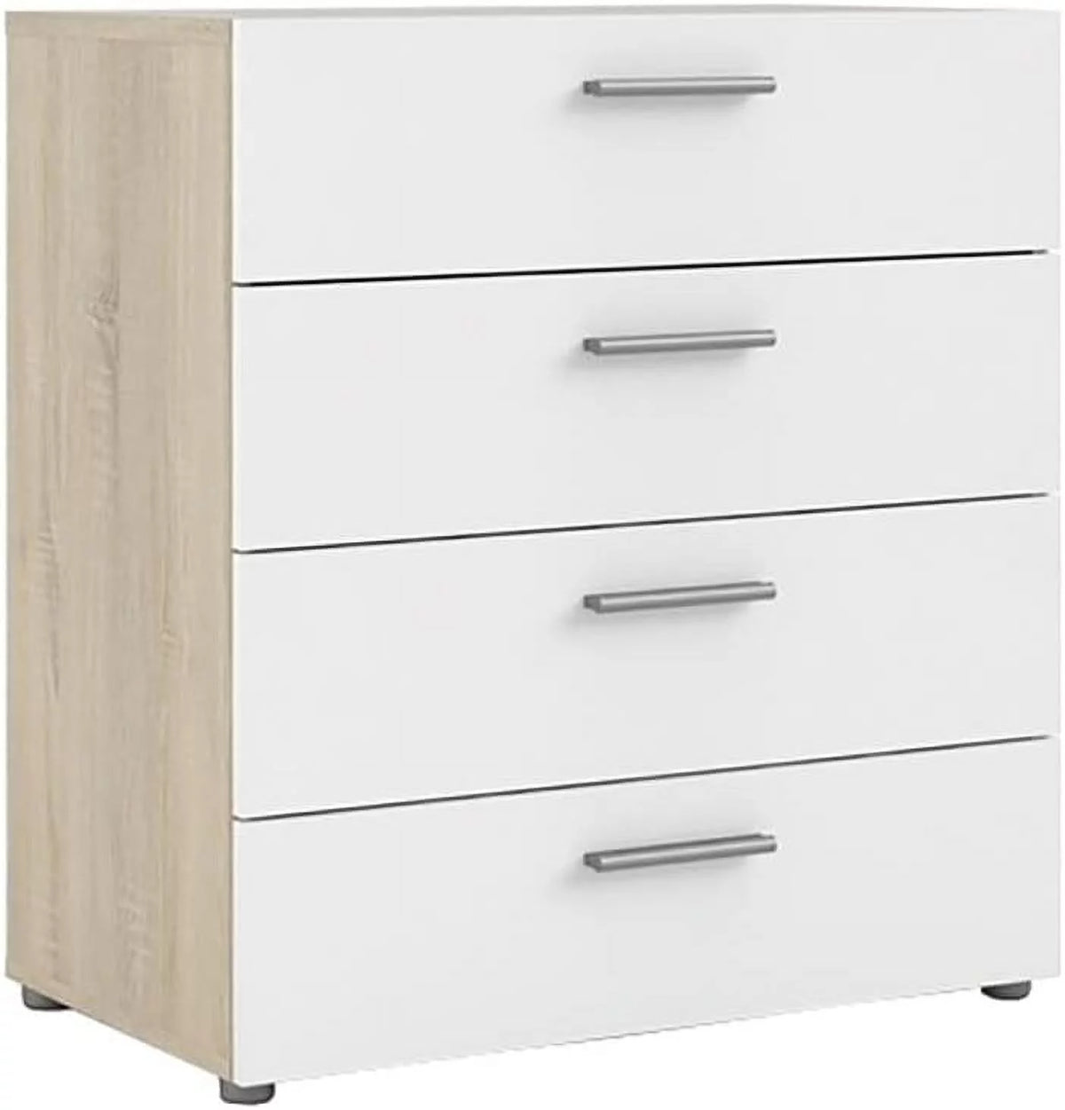 4 Drawer White High Gloss Dresser Q80154