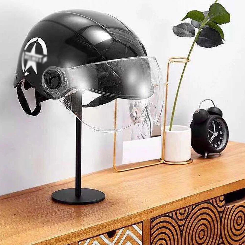 180° Rotation Metal Helmet Rack Wall Mounted with 2 Hooks Q860819