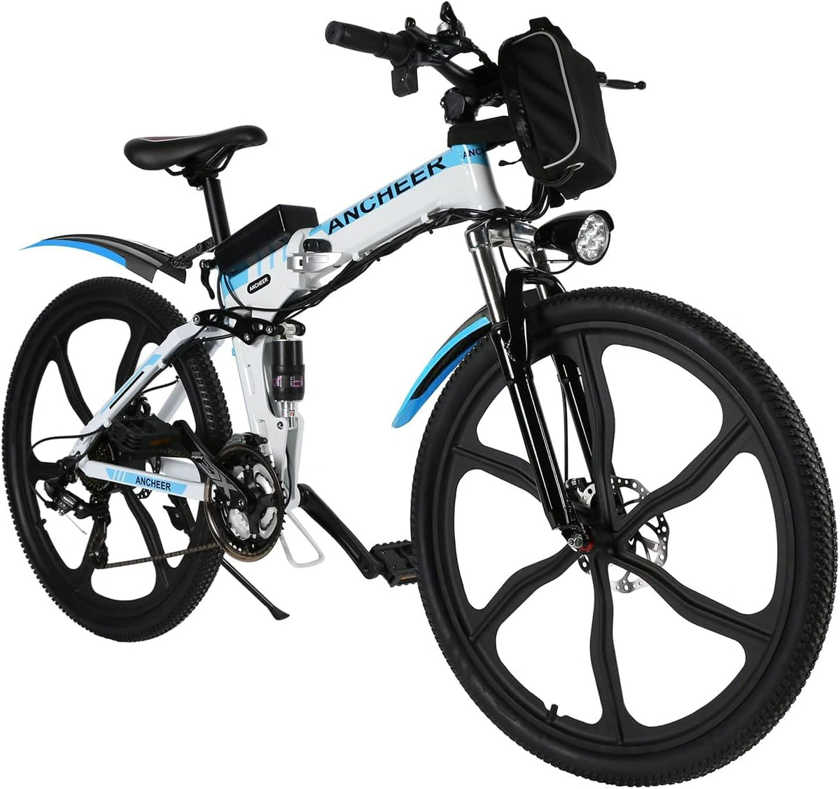 26" Folding Electric Mountain Bike with Magnesium Alloy Integrated Wheel L87023