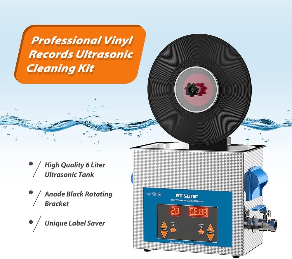 Vinyl Record Ultrasonic Cleaner with Records Bracket A635620