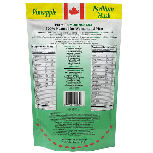 100% Canadian Flax Seed with Garcinia Cambogia & Moringa Oleifera Herbal Supplement, 16 oz Y22666
