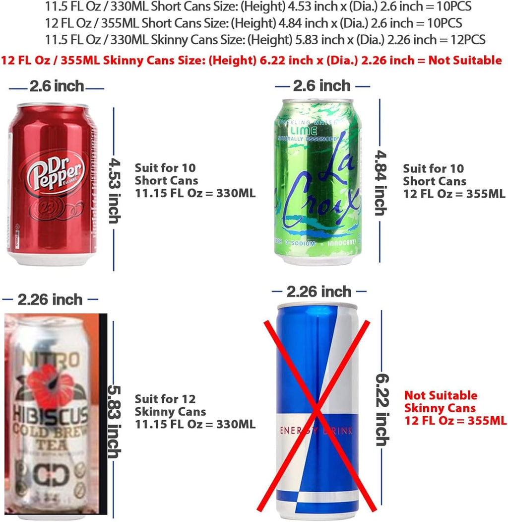Clear Plastic Soda Can Organizer, Holds 12 Cans D2213