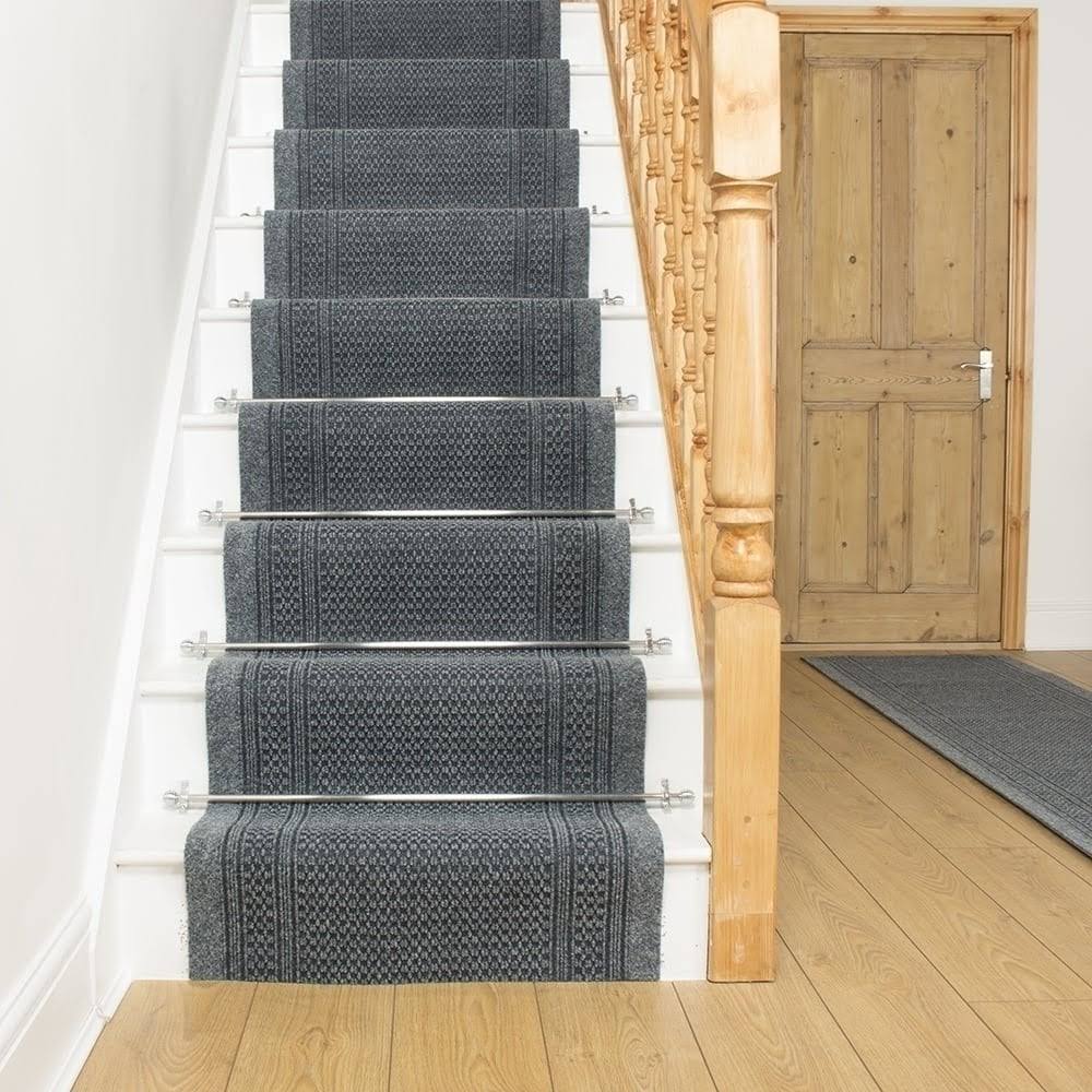 Aztec Gray Stair Carpet Runner 6 foot Q39966