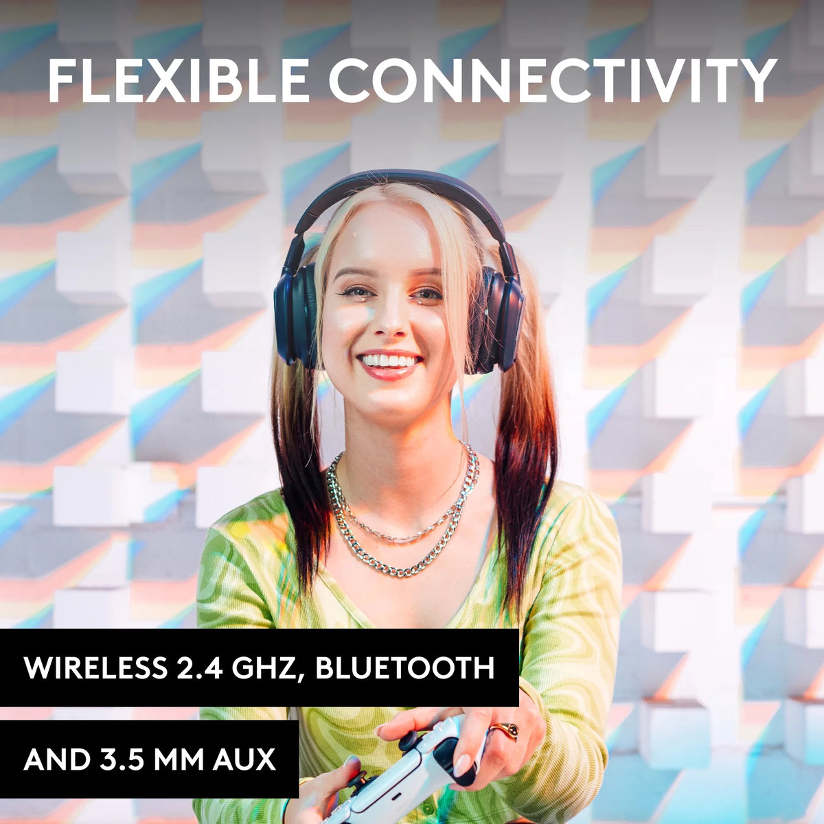Navy Wireless Gaming Headset with Bluetooth Z216