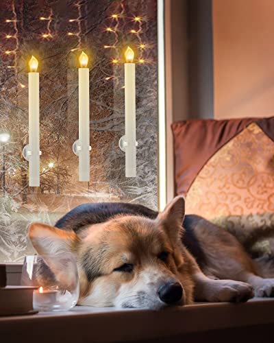 Gold Flameless LED Taper Candles with Remote Controls F23613