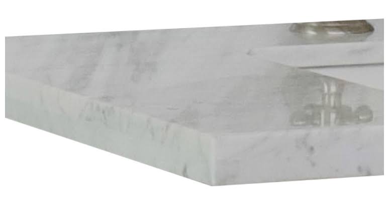 37 Inches White Carrara Top Rectangle Left Sink D12391
