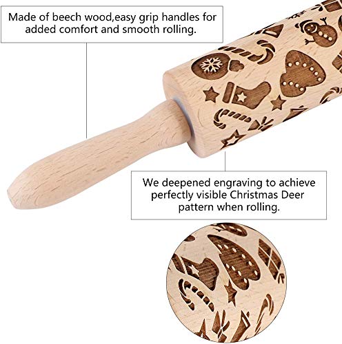 Christmas Wooden Rolling Pins G7276