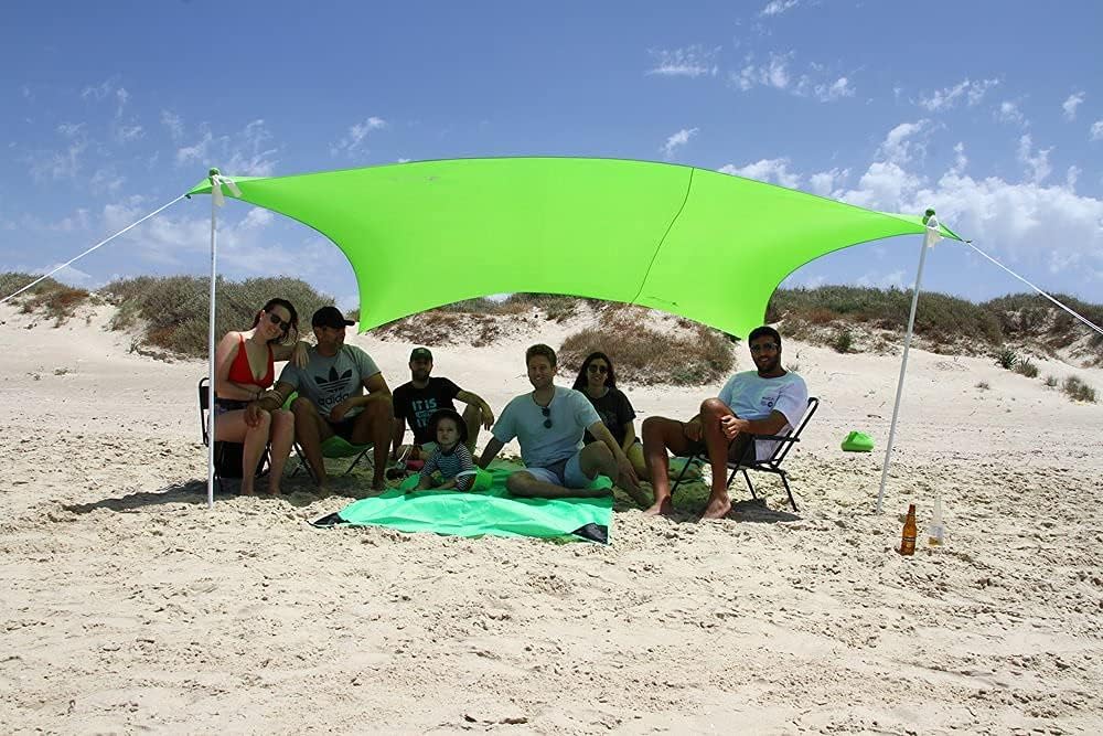 Lightweight UPF50+ Lycra Sun Shade Tent with Sandbag Anchors L12845