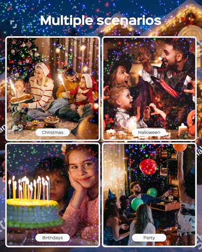 Halloween Christmas Projector Light, Outdoor 2-in-1 HD Holiday Projector Light with Remote Control, IP65 Waterproof (12 Slides, 10 Colors) K3039