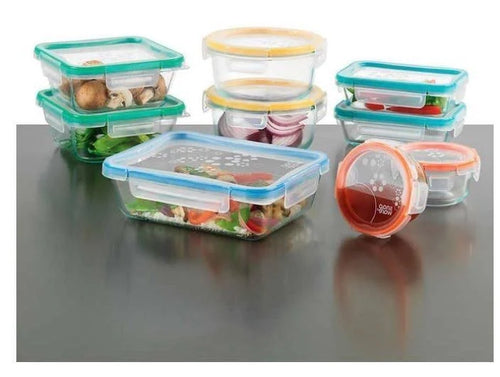 18 count Glass Food Storage Set M4872