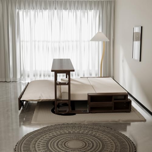 Beige Velvet Convertible Sleeper Sofa Bed M951