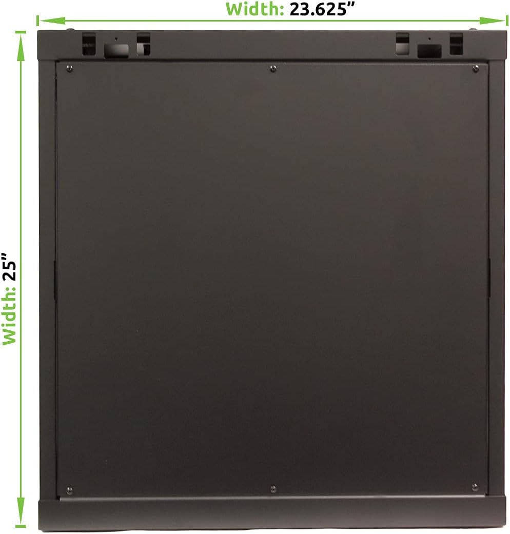 12U Wall Mount Network Server Cabinet Rack Enclosure Glass Door Lock Y72711