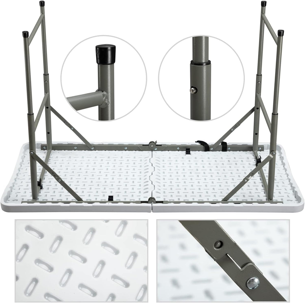 4ft Height Adjustable Plastic Picnic Table O31907