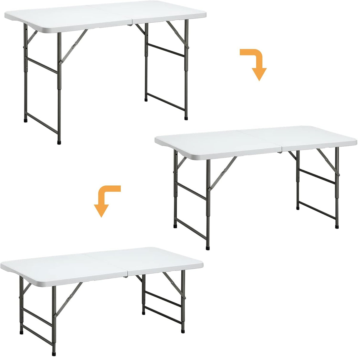 4ft Height Adjustable Plastic Picnic Table O31907
