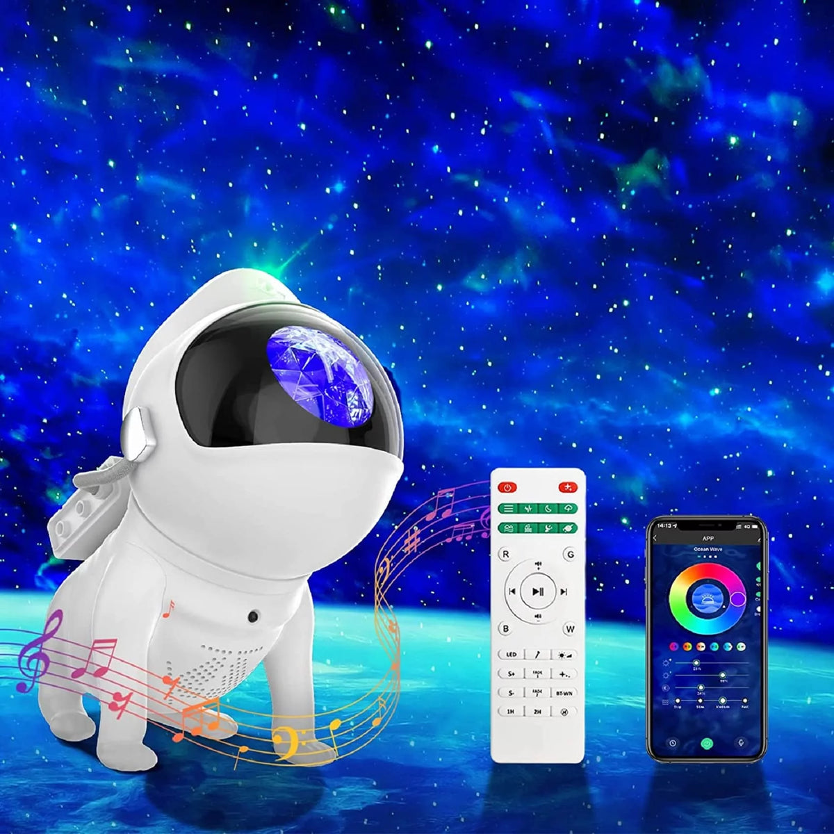 21 Color Modes Star Projector with Bluetooth Music Speaker A778