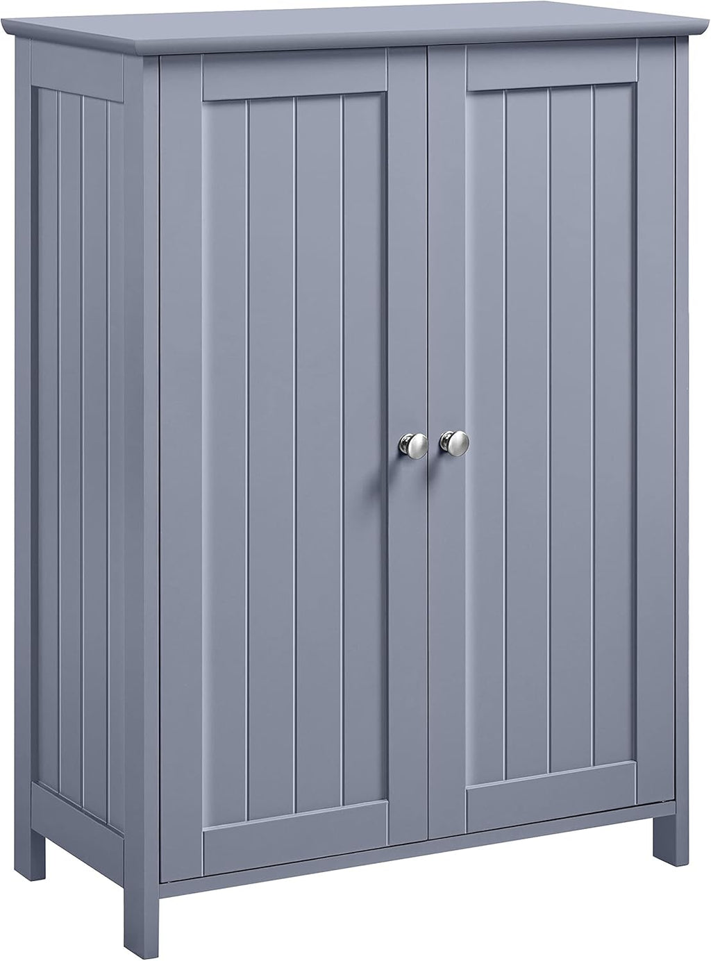 Gray Bathroom Storage Cabinet with Double Doors and Adjustable Shelves Y990314