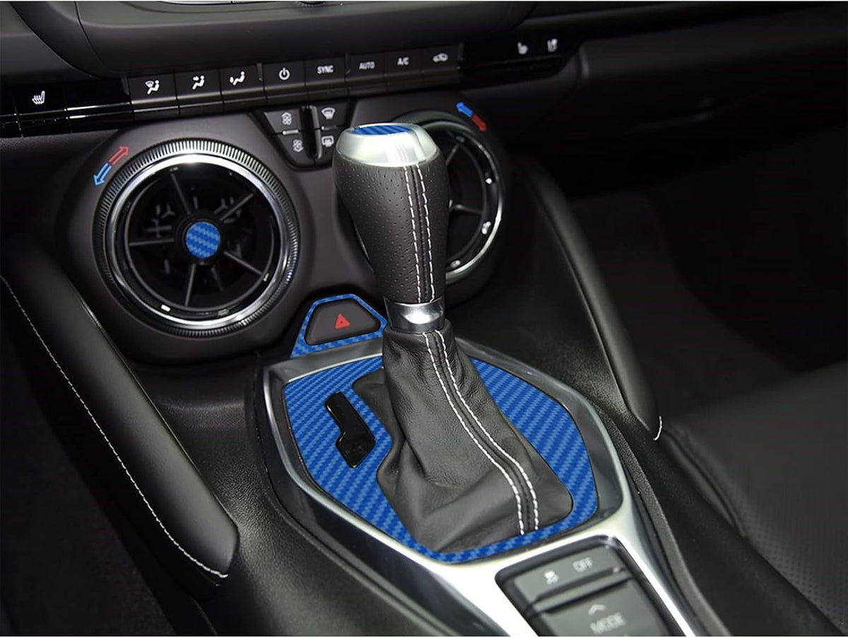 Blue Carbon Fiber Texture Vinyl Wrap Interior Sticker 28PCS H1476