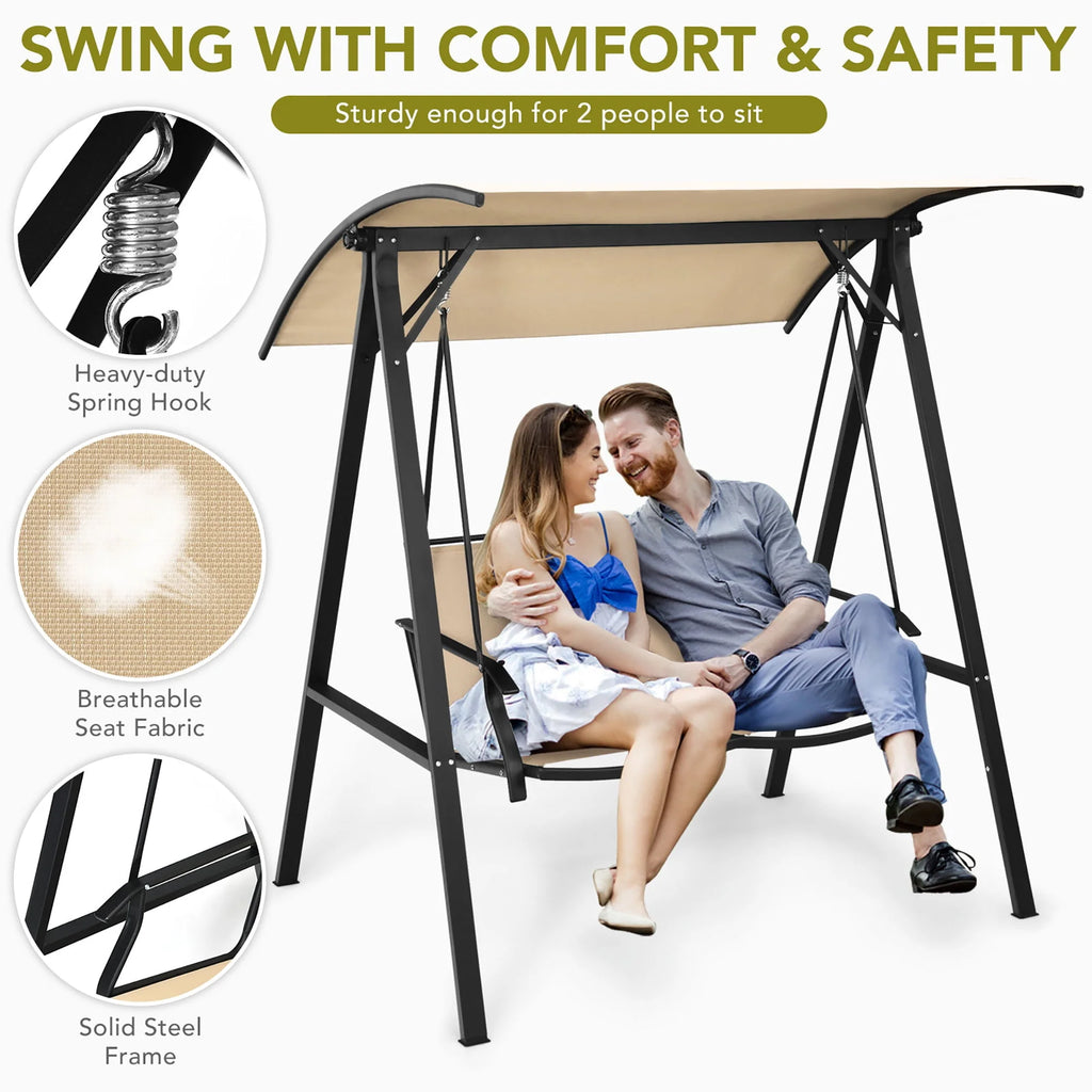 2-Seat Swing Loveseat with Canopy R674