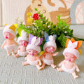 1Pc Simulated Mini Rabbit Dolls Dollhouse Accessories L914