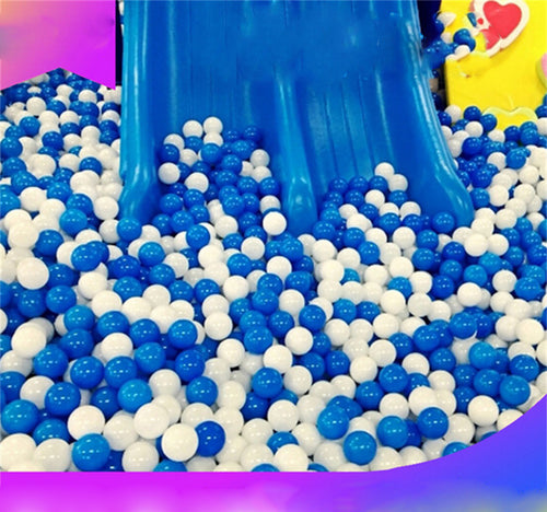 10pcs White Blue Soft Plastic Ocean Ball Baby Swim Pit Toy 7cm D85285