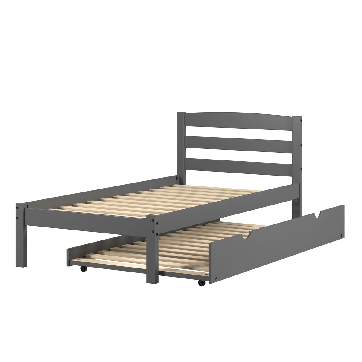 Dark Grey Twin Bed B3356