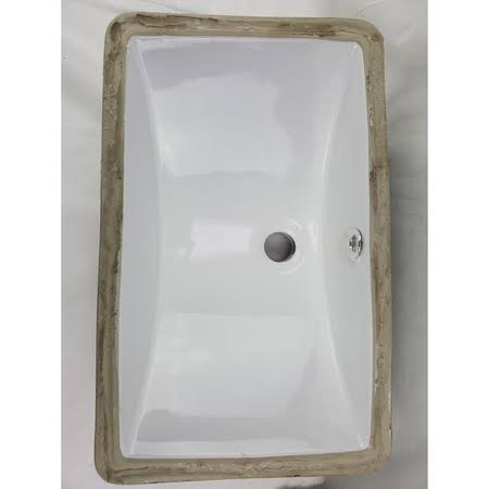 18 in. Rectangle Undermount Sink Set in White Z54456
