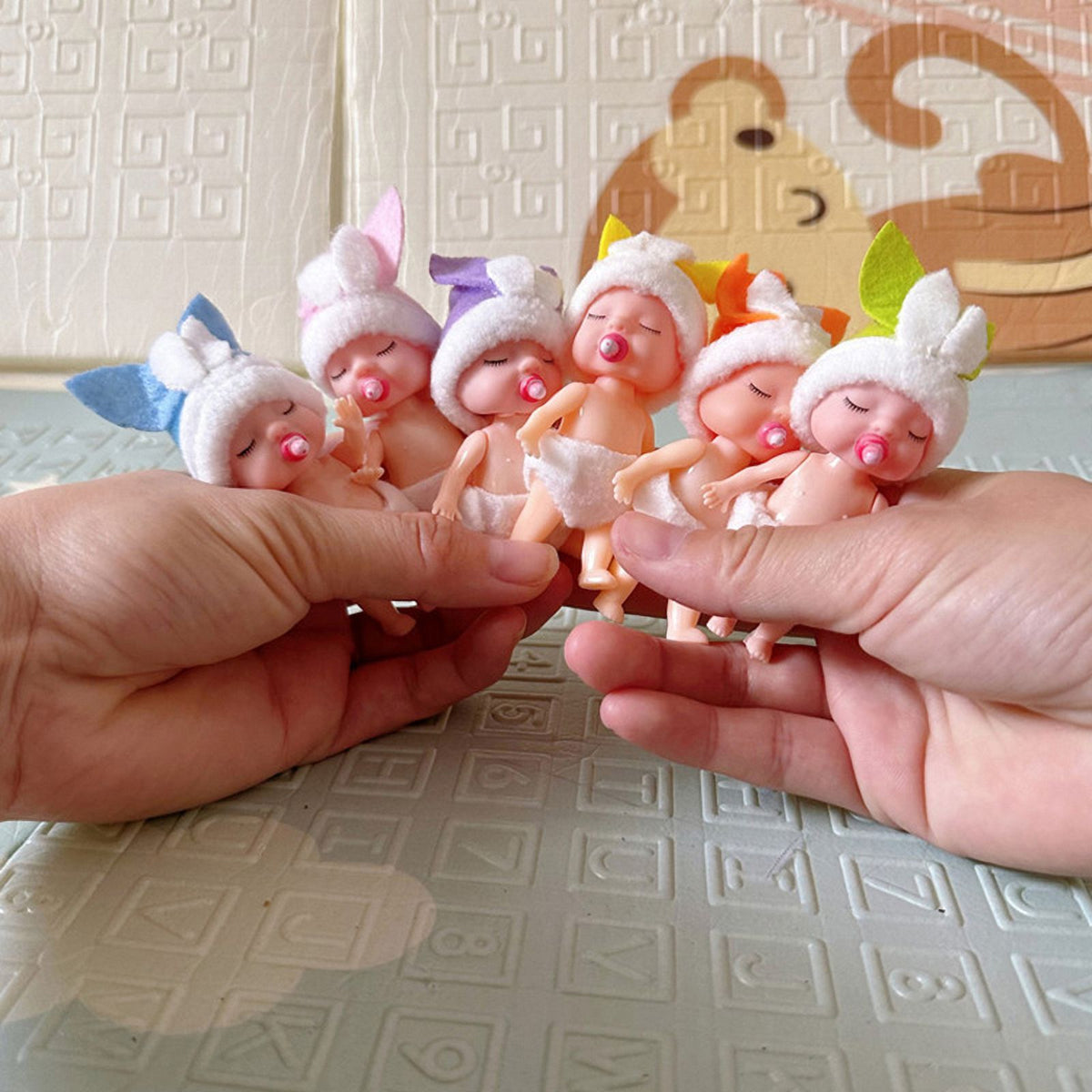 1Pc Simulated Mini Rabbit Dolls Dollhouse Accessories L914