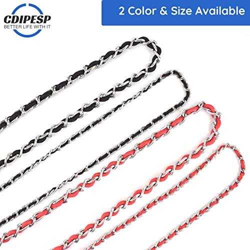 Chew Proof 5.5ft Heavy Duty Dog Leash Metal Chain Lead with Soft Rope Handle X65070