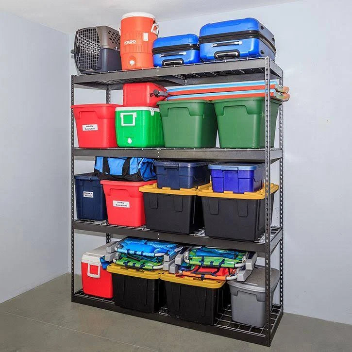 Freestanding Steel Shelving Unit - Black K616