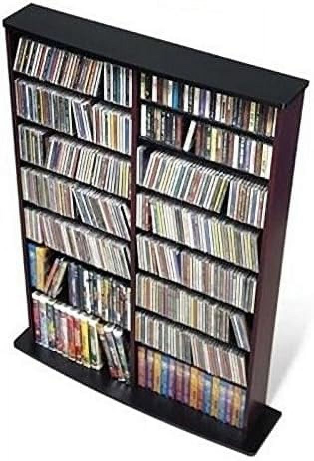 51" Double CD DVD Wall Media Rack in Black O288142