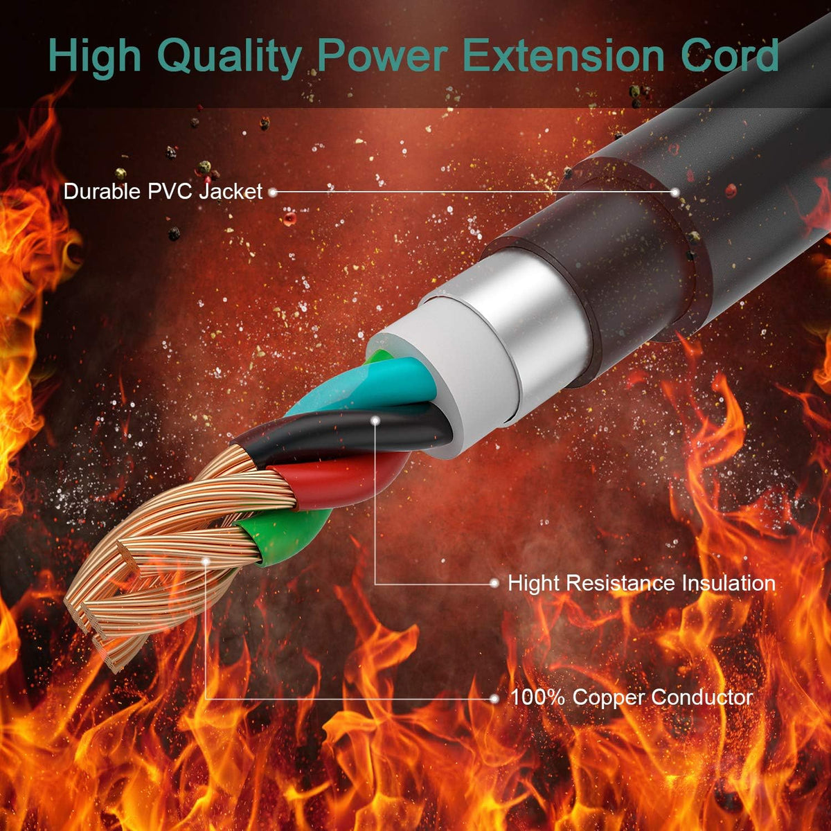Dryer Extension Cord 4 Prong, 30 Amp, NEMA 14-30P to 14-30R, 125V/250V, 25 Feet T256