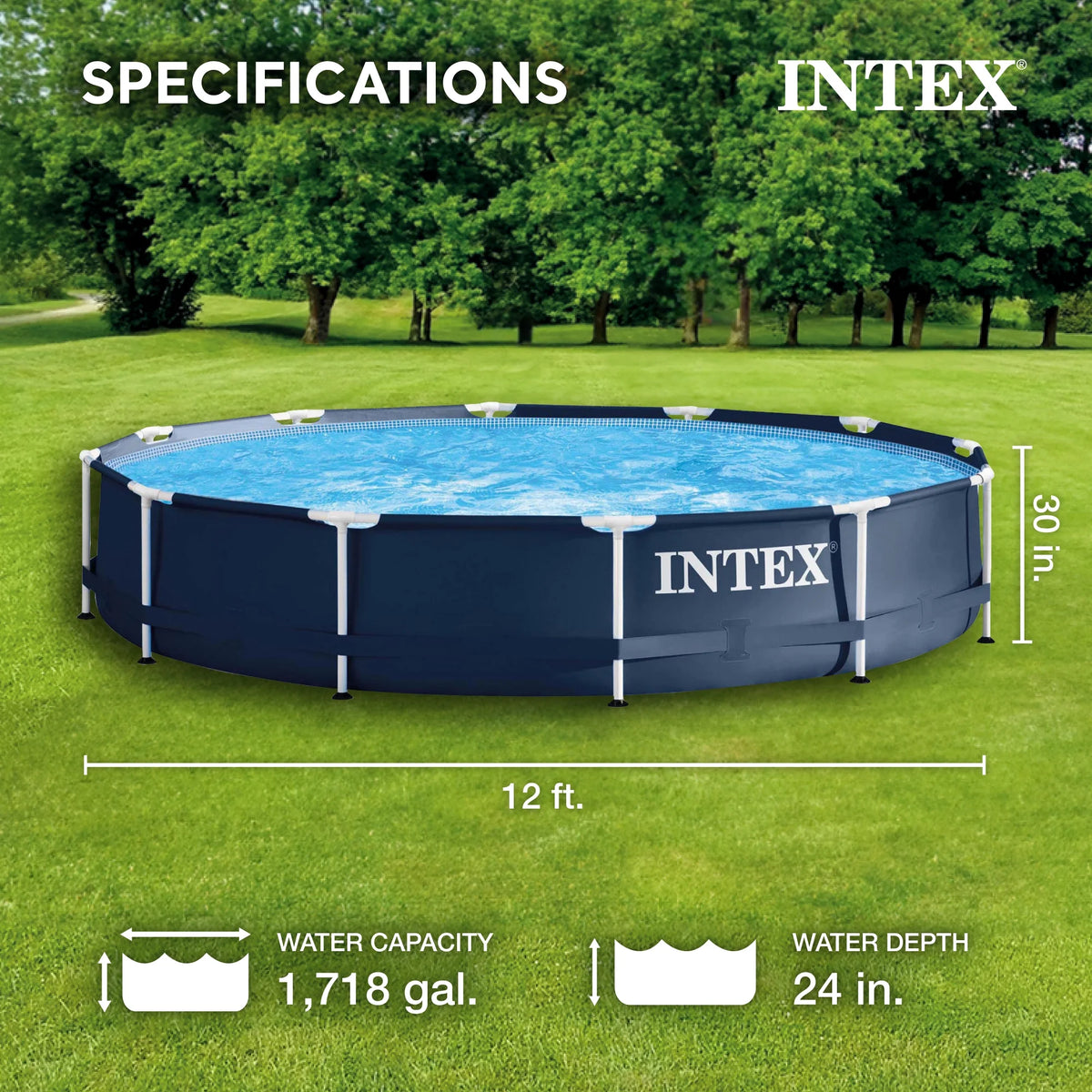 Metal Frame Above Ground Swimming Pool with Pump I230