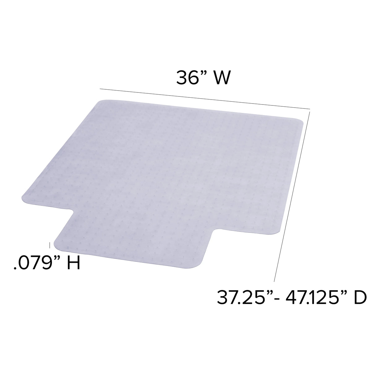 36" x 48" Carpet Chair Mat with Lip D7808
