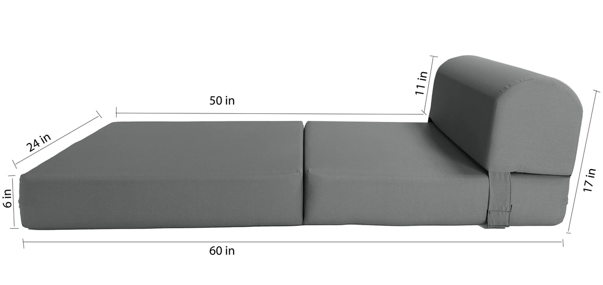 Gray Folding Sleeper Chair Foam Bed D847632